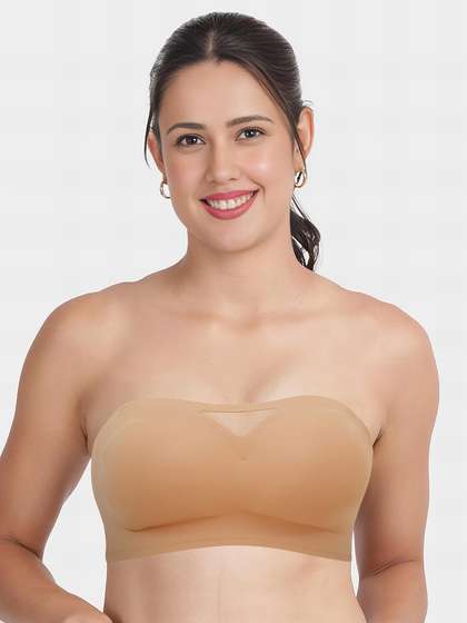 Shyle Irish Cream Balconette Padded Slip On Seamless Bra