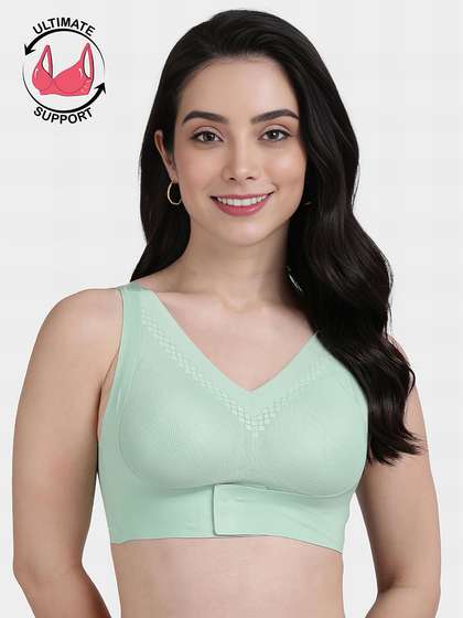Shyle Gleam Green Front Hook For Lift Seamless Bra