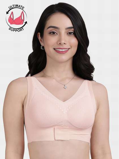 Shyle Peach Dust Front Hook For Lift Seamless Bra