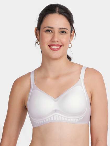Shyle White Bottom Support Padded Seamless Bra