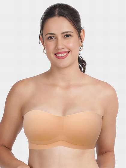 Shyle Autumn Blonde Balconette Subtle Support Padded Seamless Bra