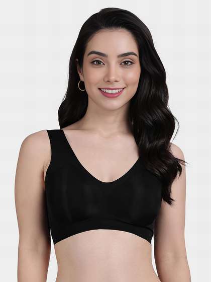 Shyaway Black Beauty Slip On Padded Seamless Bra