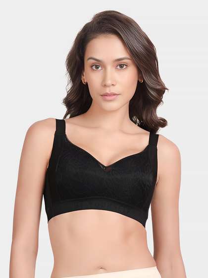 Shyle Black Beauty BeYourself Lace Cutwork Lightly Padded Bra