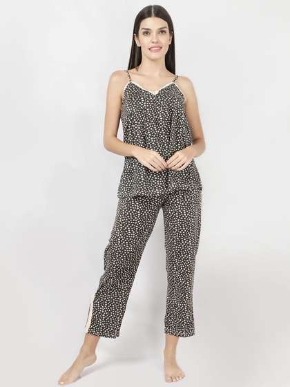 Susie Black Beauty Floral Printed Pyjama Set