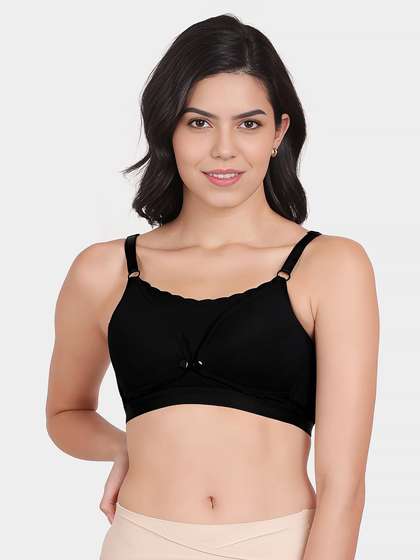 Shyle Black Beauty Front Open Full Coverage Nursing Bra
