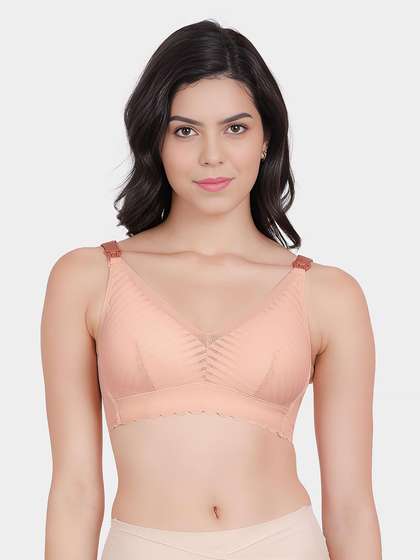 Shyle Dusty Pink Lightly Padded Strap Open Nursing Bra