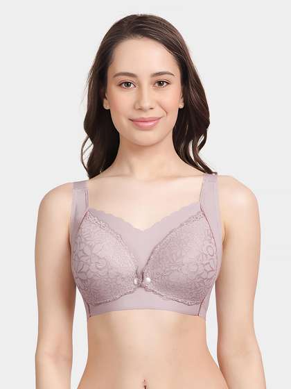 Shyle Fragrant Lilac Front Open Lightly Padded Nursing Bra