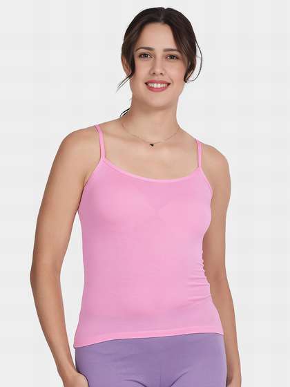 Shyle Pink U Neck Adjustable Strap Camisole