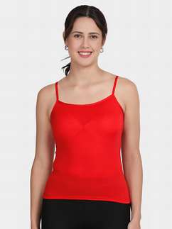 Shyle Red U Neck Adjustable Strap Camisole