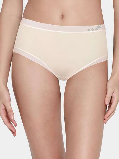 Shyle White Medium Waist Hipster Panty