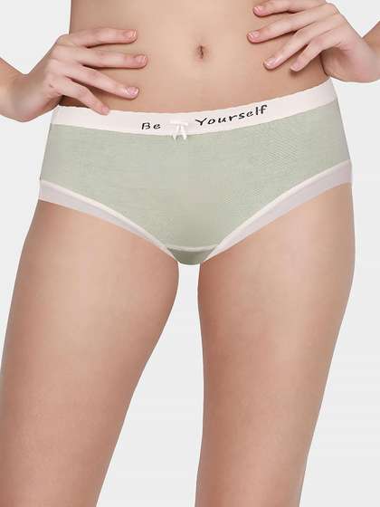 Shyle Olive Green Be Yourself Full Coverage Hipster Panty