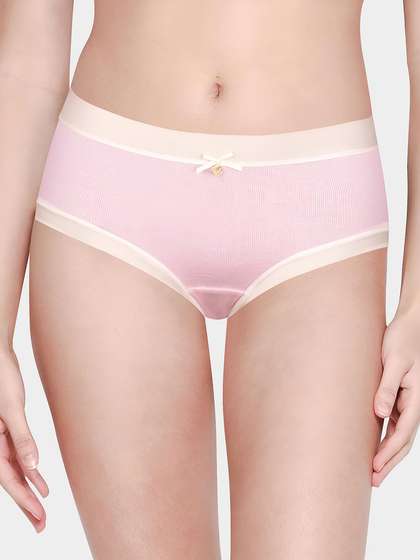 Shyle Candy Pink Full Coverage with Bow Charm Hipster Panty