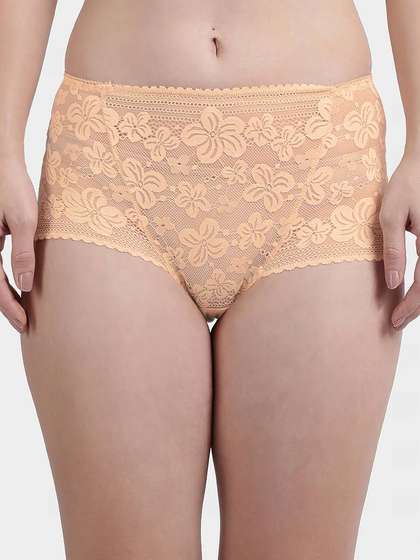 Shyle Apricot Skin Fully Floral Lace Panty