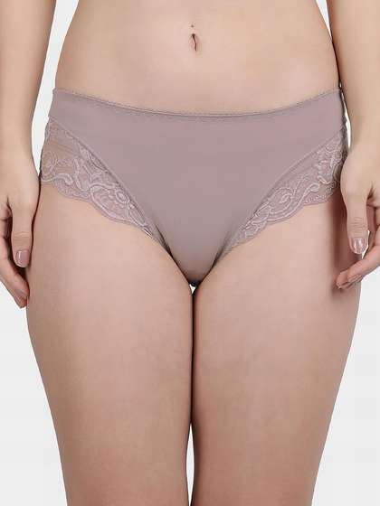 Shyle Light Taupe Hipster Decorative Lace Panty