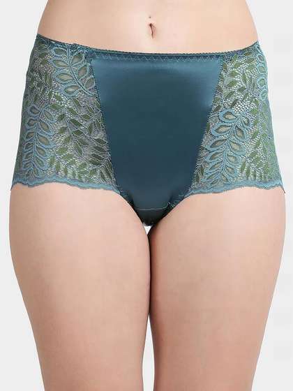 Shyle Deep Lagoon Delicate Lace Panty