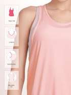 Shyle Candy Pink Overlap Back Loose Fit Tank Top