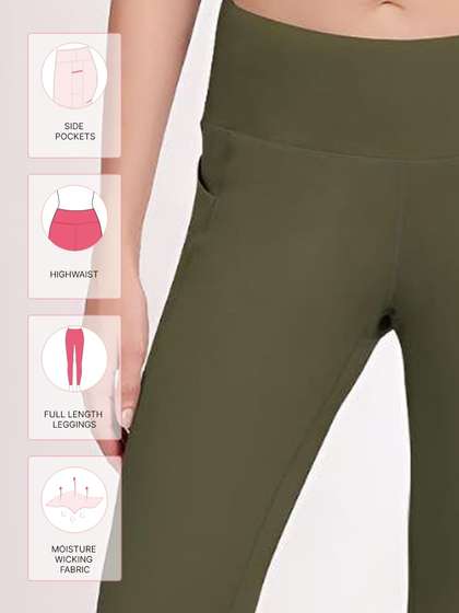 Shyle Calla Green Coin Pocket High Waist Workout Leggings