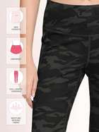 Shyle Black High Waist Cameo Printed Workout Leggings