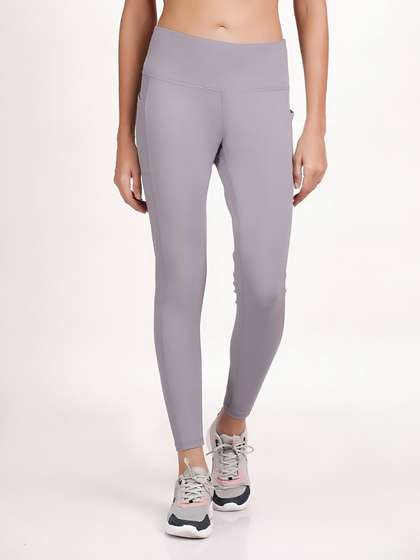 Shyle Grey Coin Pocket High Waist Workout Leggings