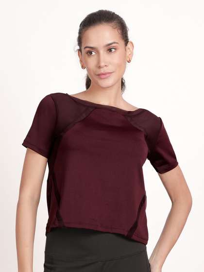 Shyle Berry Conserve Raglan Mesh Sleeve Regular T-Shirt