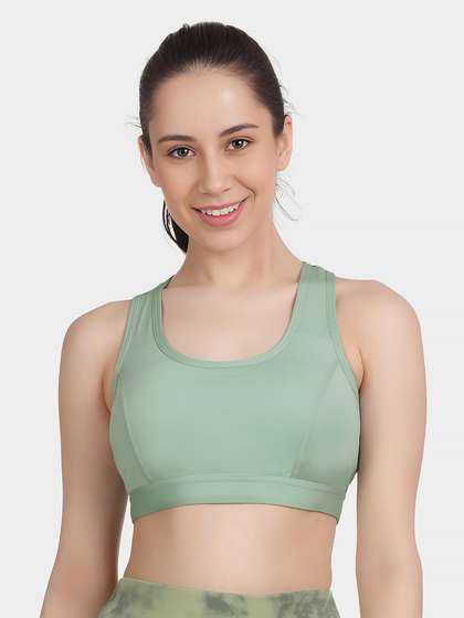 Shyle Jadesheen Green Mesh Back Panel Low Impact Sports Bra