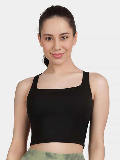 Shyle Black Beauty Low Impact Longline Strappy Back Sports Bra