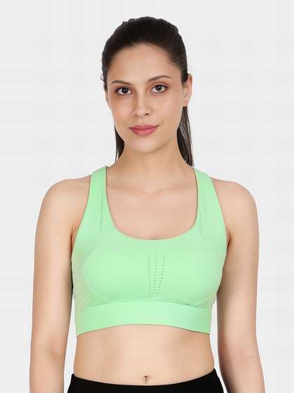 Shyaway Pastel Green Built In Cup Sports Bra