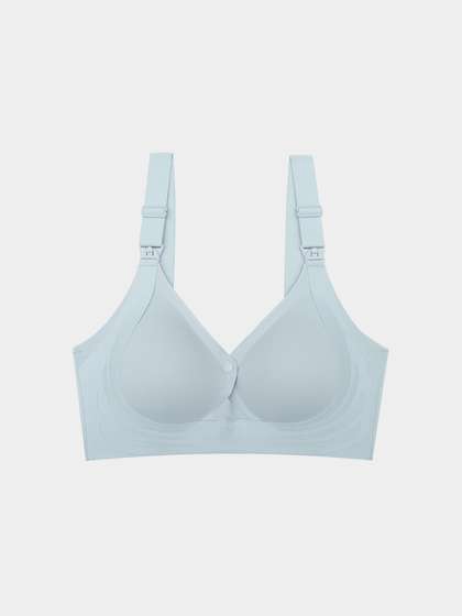 Shyle Pale Blue Cutwork Seamless Nursing Bra