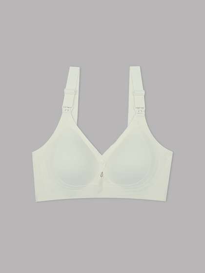 Shyle Winter White Cutwork Seamless Nursing Bra
