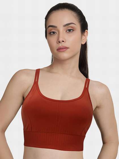 Shyle Bruschetta Red Dual Strap Deep Back Removable Cups Bra