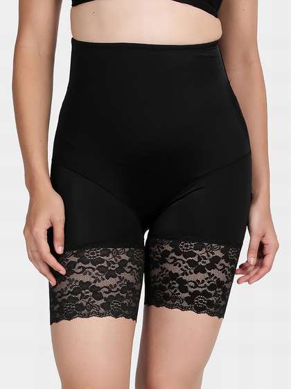 Shyle Black Beauty Lace Detailed Torso Slimmer Shapewear
