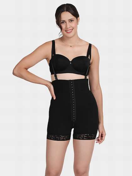 Shyle Black Beauty High Waist Front Open Torso Slimmer Shapewear