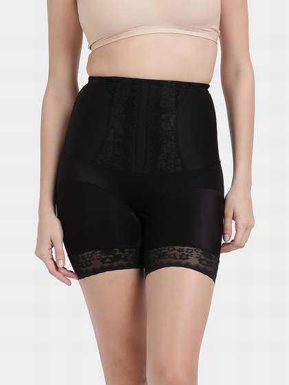 Shyle Black Beauty Center Lace High Waist Shapewear