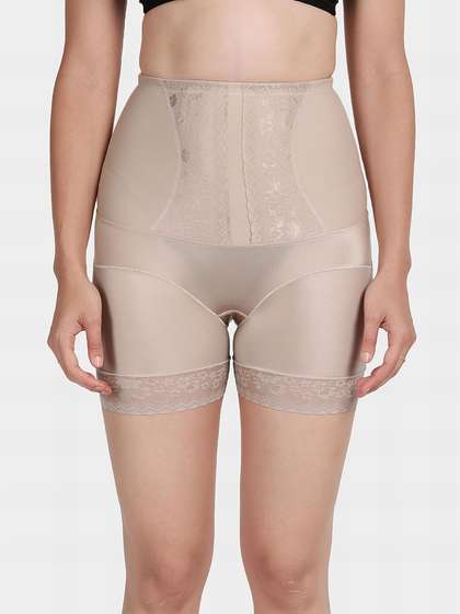 Shyle Dark Skin Center Lace High Waist Shapewear
