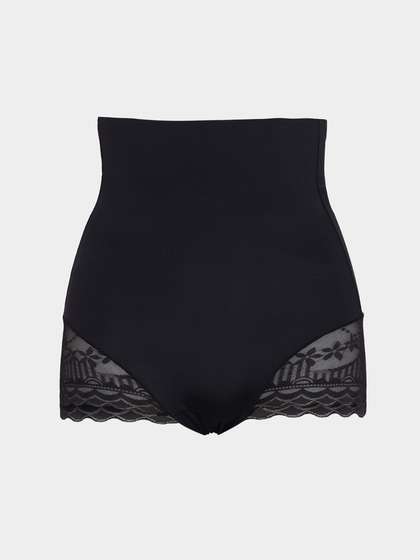 Shyle Black Beauty High Waist Tummy And Butt Lace Shapewear