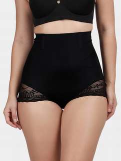Shyle Black Beauty High Waist Tummy And Butt Lace Shapewear