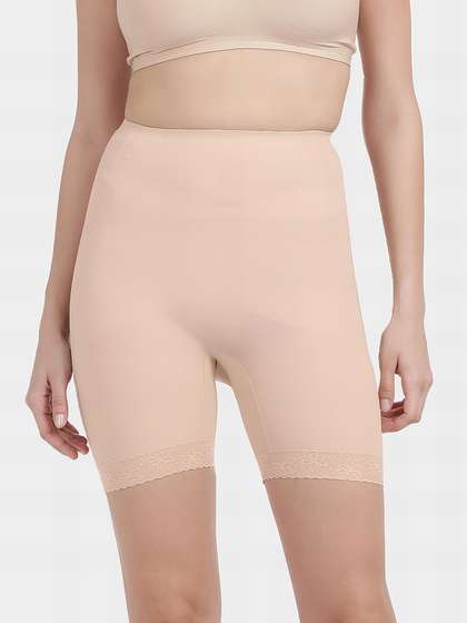Shyle Apricot Gelato High Waist Tummy And Thigh Shapewear