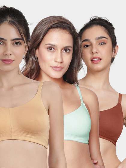 Susie Multicolor Bottom Encircled Moulded Everyday Bra Combo C