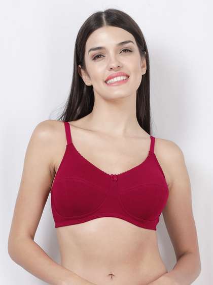 Susie Beet Red Non Padded Seamed Cup Everyday Bra