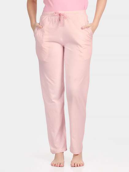 Shyaway Ballet Pink Polka Dot Print Full Length Pyjama Pant