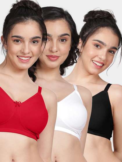 Susie Multicolor Non Padded Wirefree Full Coverage Everyday Bra Combo A