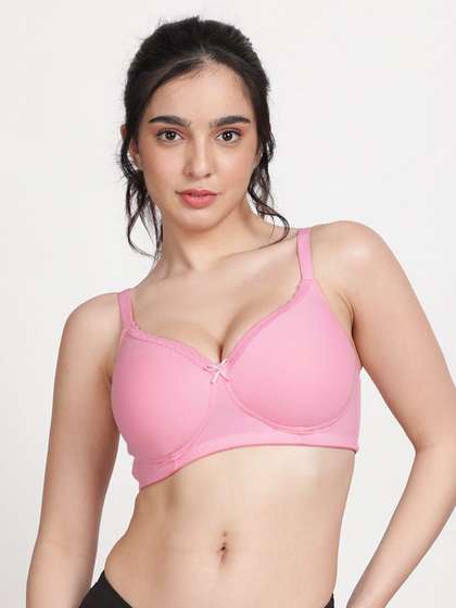 Susie Candy Pink Lace Neckline Padded Everyday Bra