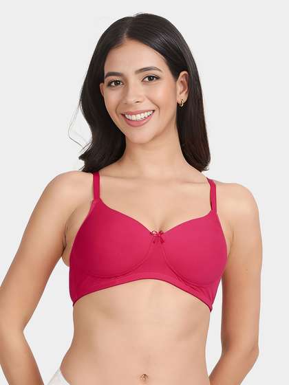 Susie Fuschia Pink Solid Cotton Padded Everyday Bra