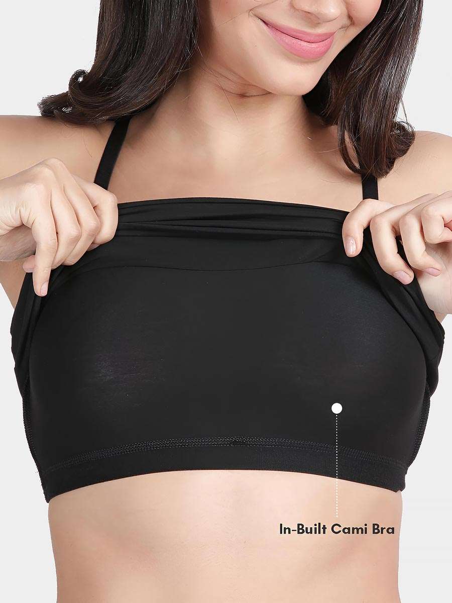 Susie Black Beauty Built In Cami Bra Camisole