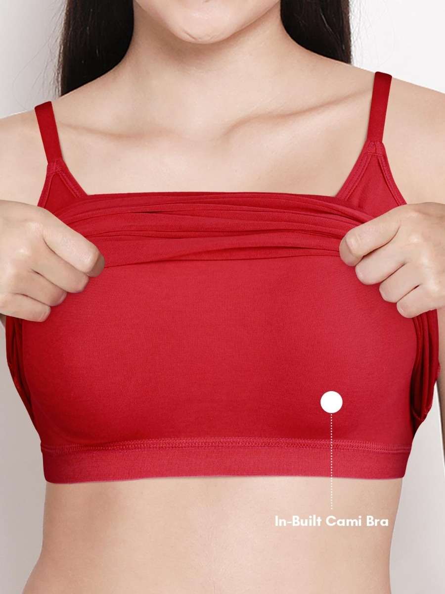 Susie Fiery Red Built In Cami Bra Camisole