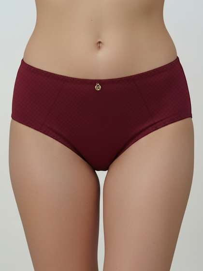 Susie Syrah Maroon Textured
                          Hipster Panty