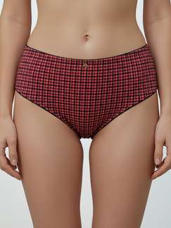 Susie Calypso Coral Checked Hipster Panty