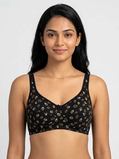 Susie Black Ceylon High Support Seamed Everyday Non Padded Bra