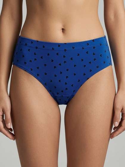 Susie Blue Black Printed Hipster Panty