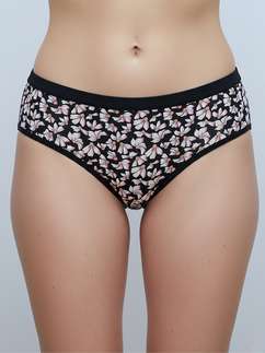 Taabu Bleach Black Printed Polyamide Bikini Panty